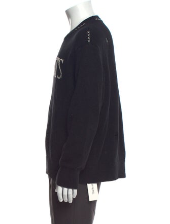 AllSaints Graphic Print Crew Neck Pullover