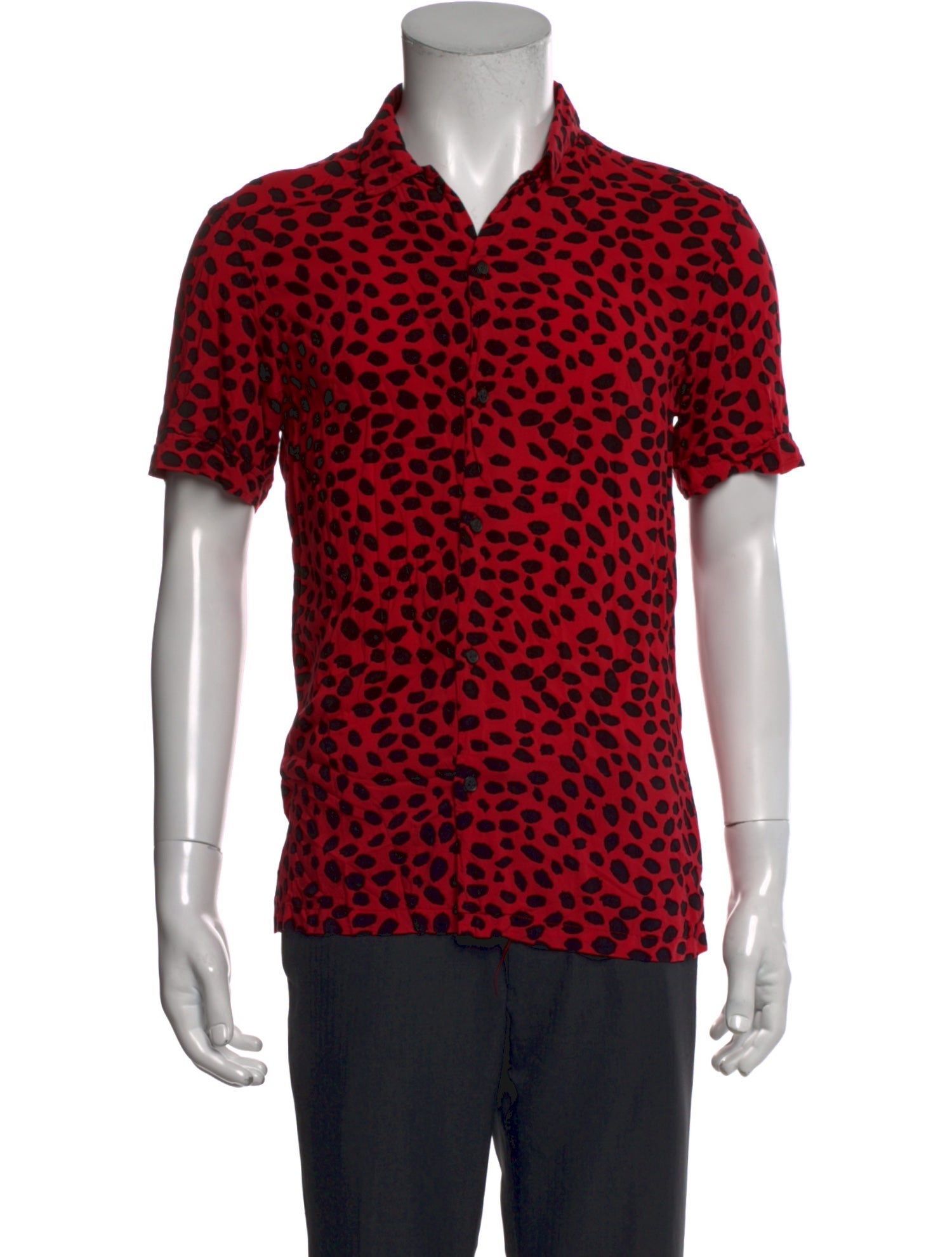 AllSaints Animal Print Short Sleeve Shirt