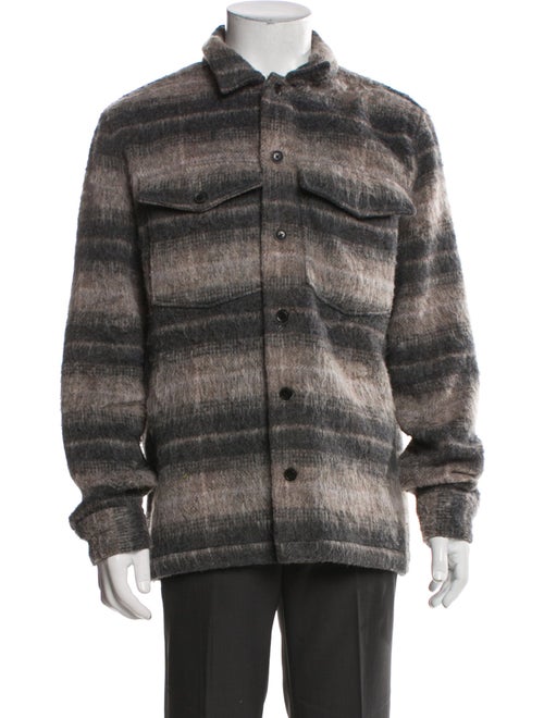 AllSaints Plaid Print Puffer Coat