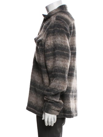 AllSaints Plaid Print Puffer Coat