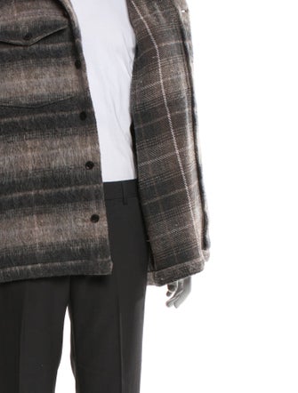 AllSaints Plaid Print Puffer Coat