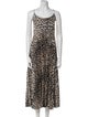 AllSaints Animal Print Long Dress
