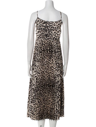 AllSaints Animal Print Long Dress