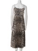 AllSaints Animal Print Long Dress