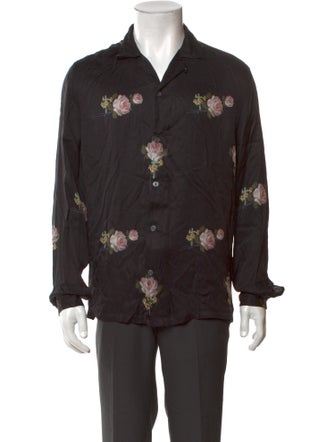 AllSaints Floral Print Long Sleeve Shirt