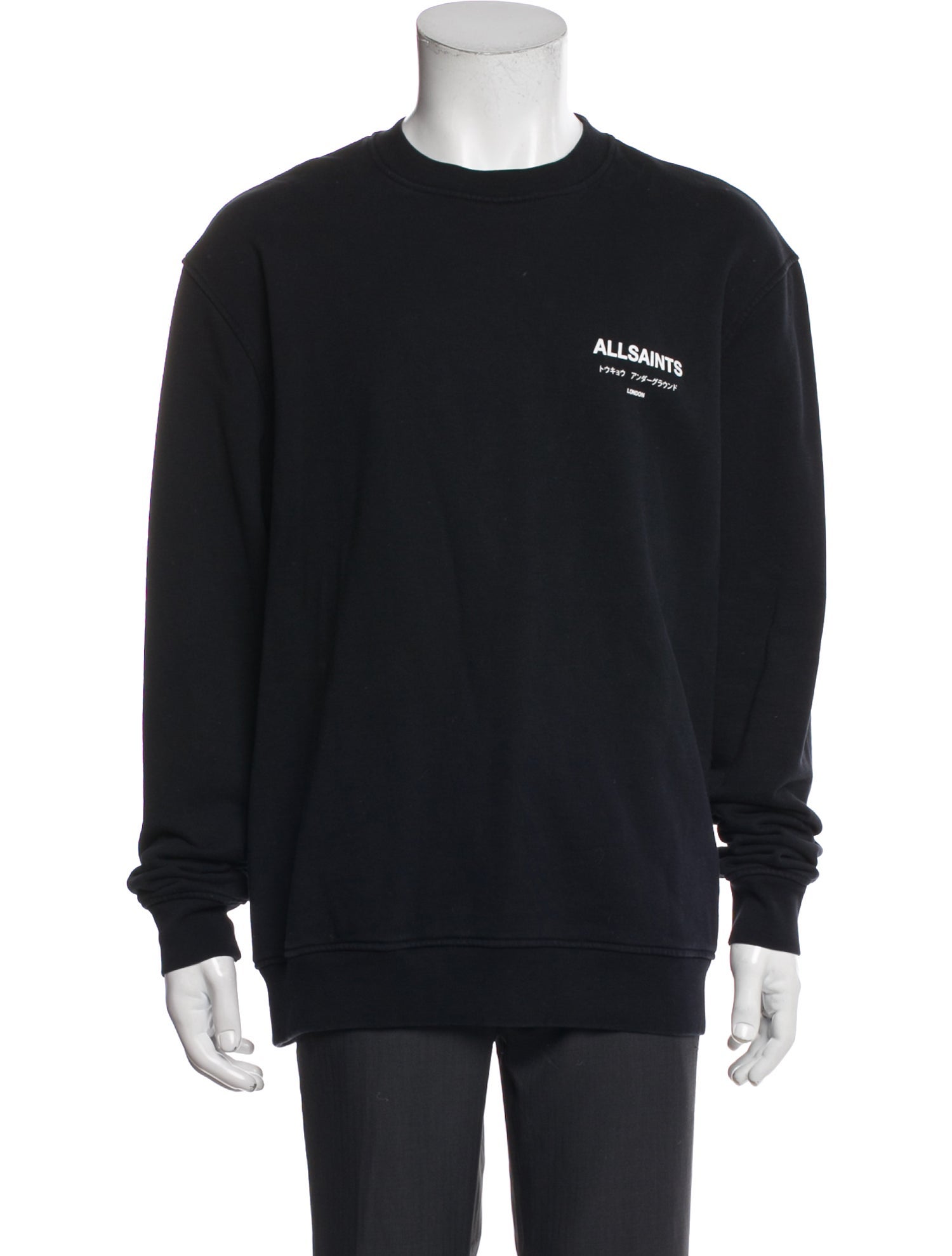 AllSaints Graphic Print Crew Neck Sweatshirt