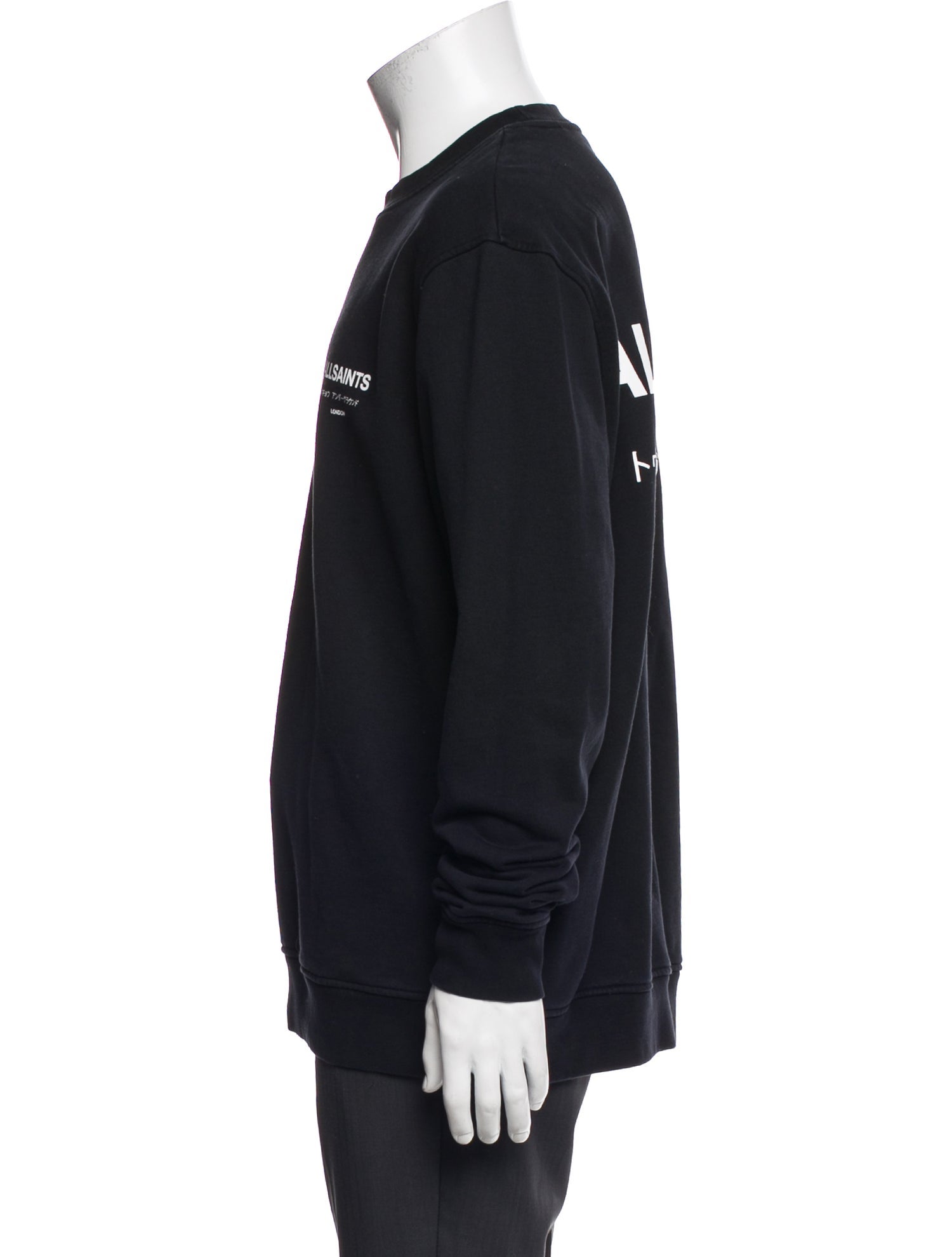 AllSaints Graphic Print Crew Neck Sweatshirt