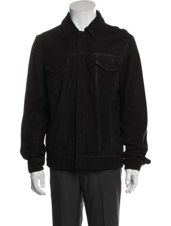 AllSaints Leather Trucker Jacket