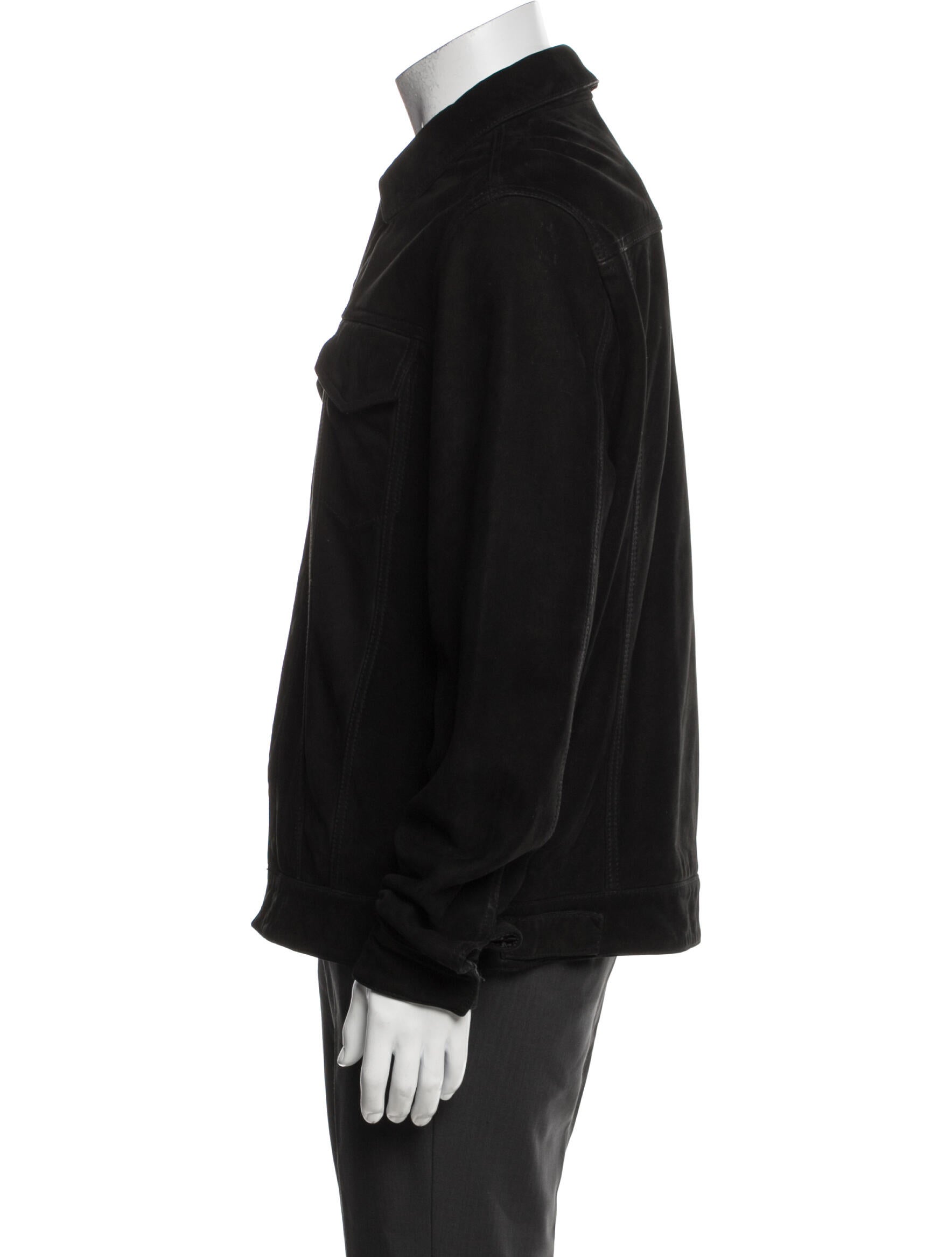 AllSaints Leather Trucker Jacket