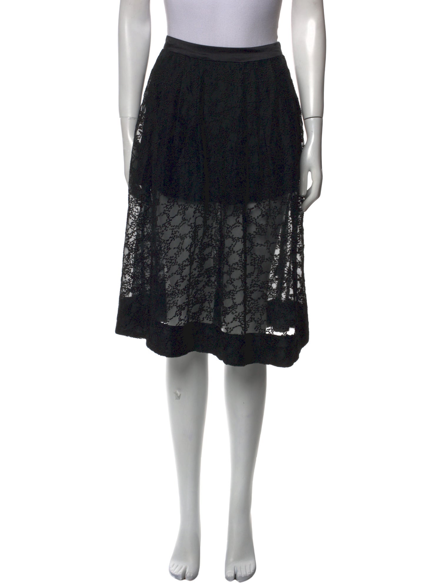 AllSaints Silk Knee-Length Skirt