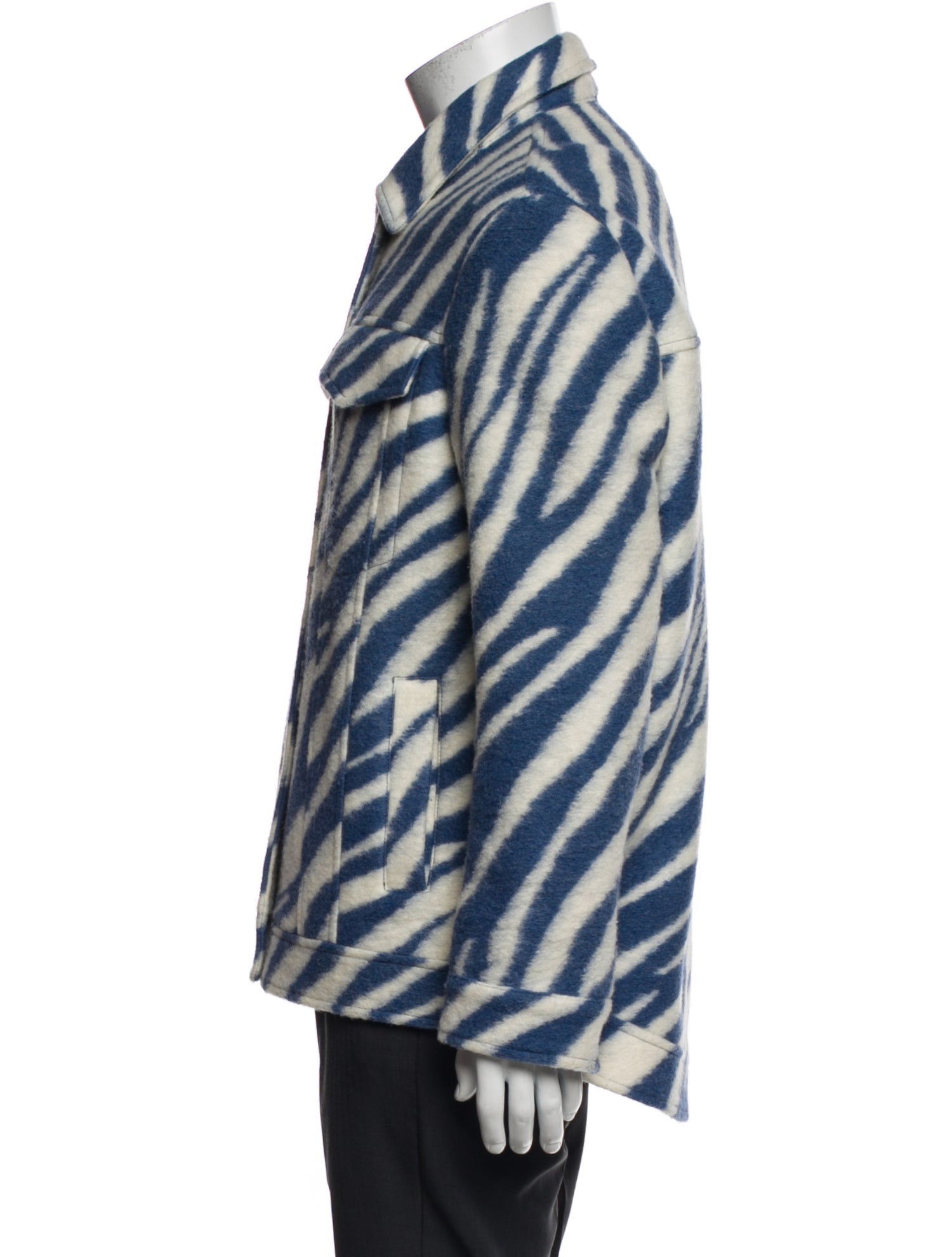 AllSaints Wool Animal Print Windbreaker