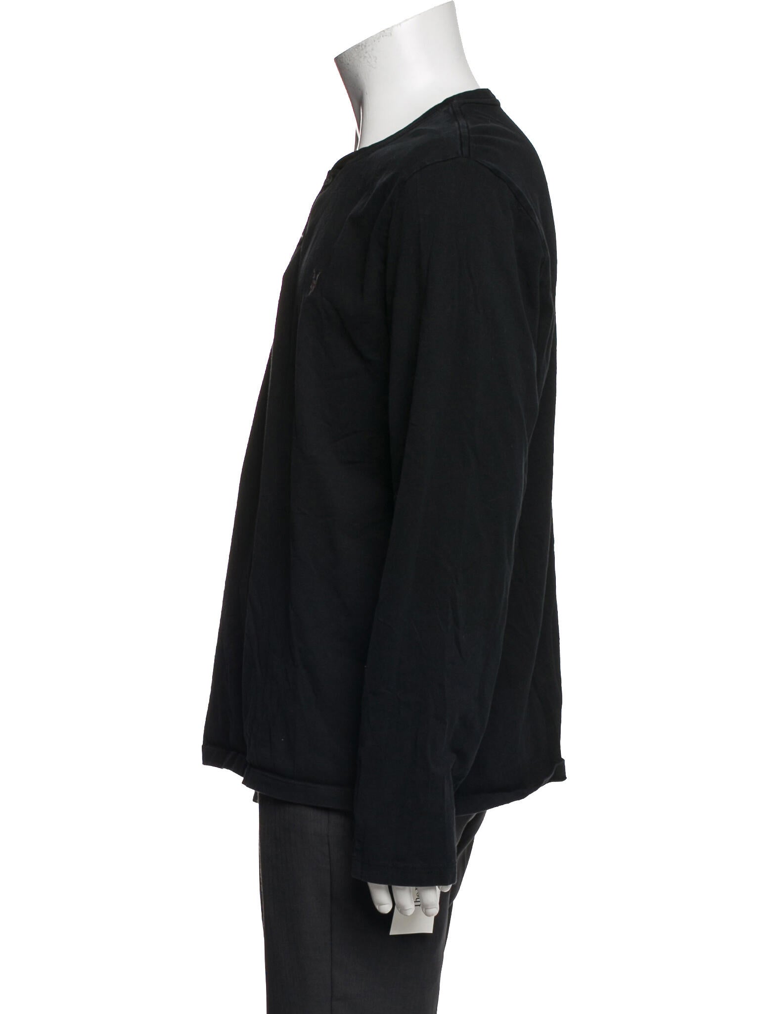 AllSaints Crew Neck Long Sleeve Henley