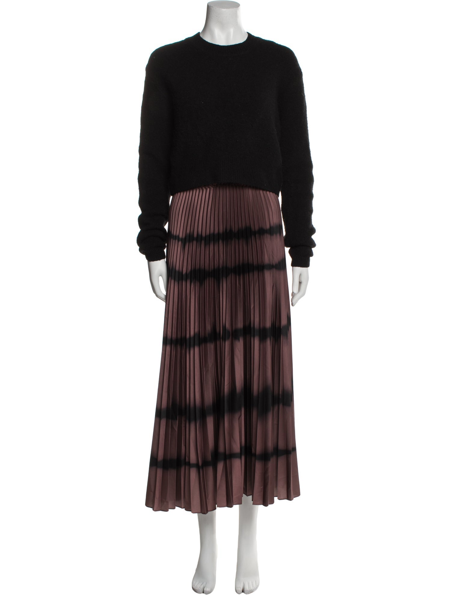 AllSaints Striped Pleated Accents Dress Set