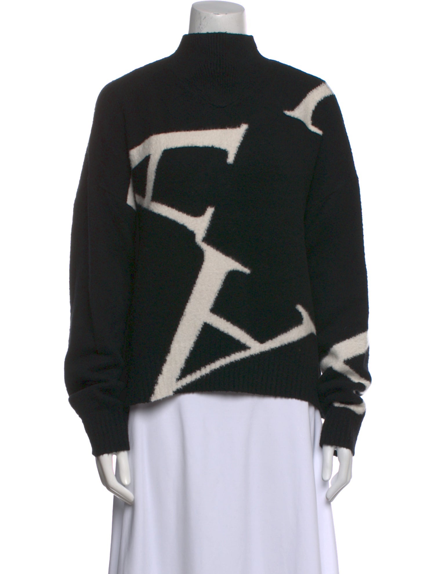 AllSaints Printed Mock Neck Sweater