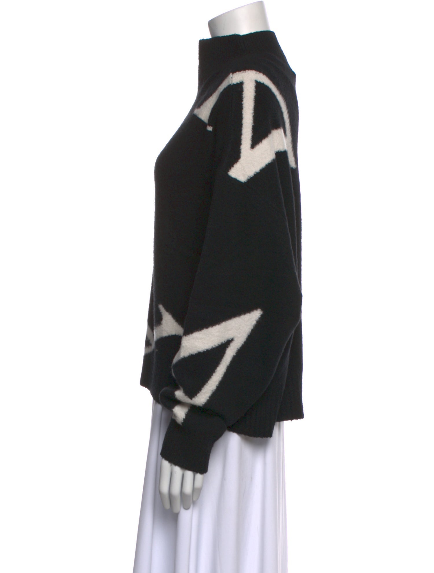 AllSaints Printed Mock Neck Sweater