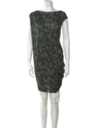 AllSaints Printed Knee-Length Dress