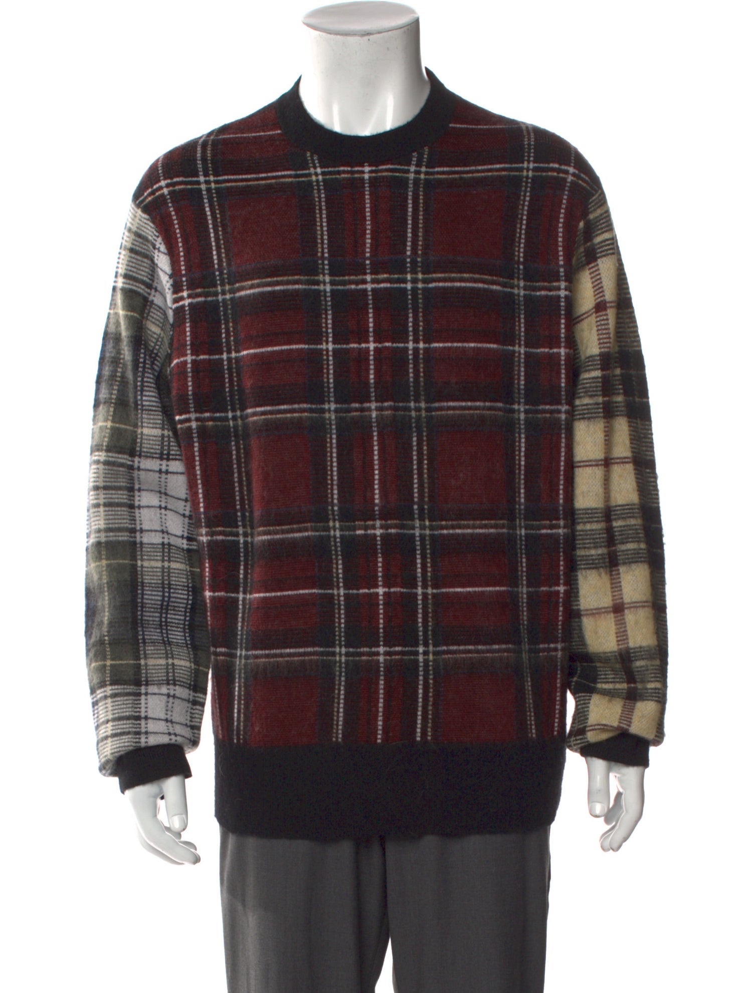 AllSaints Plaid Print Crew Neck Pullover w/ Tags