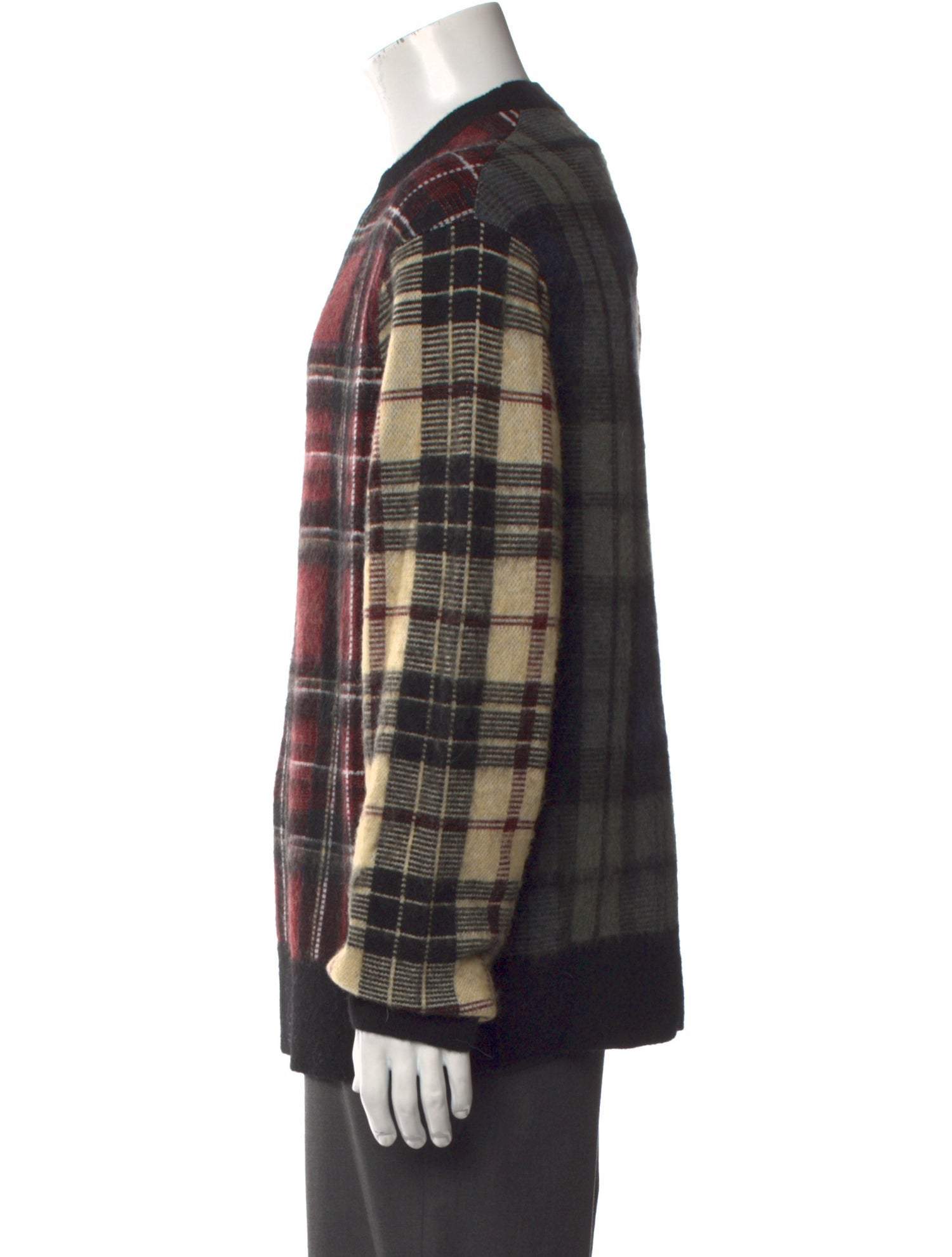 AllSaints Plaid Print Crew Neck Pullover w/ Tags