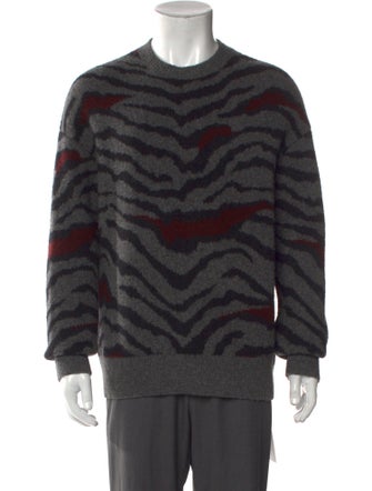 AllSaints Animal Print Crew Neck Pullover