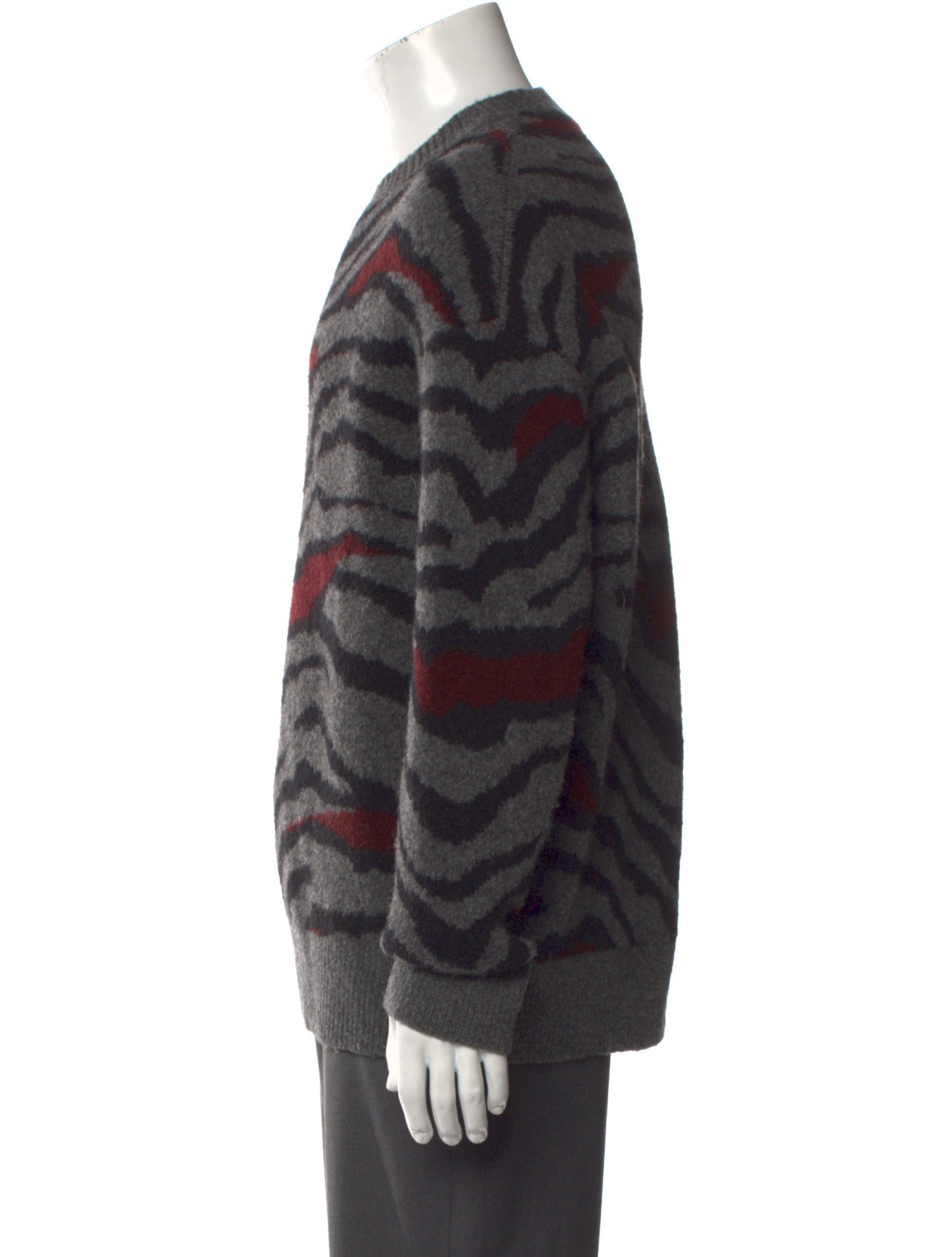 AllSaints Animal Print Crew Neck Pullover