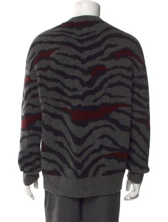 AllSaints Animal Print Crew Neck Pullover