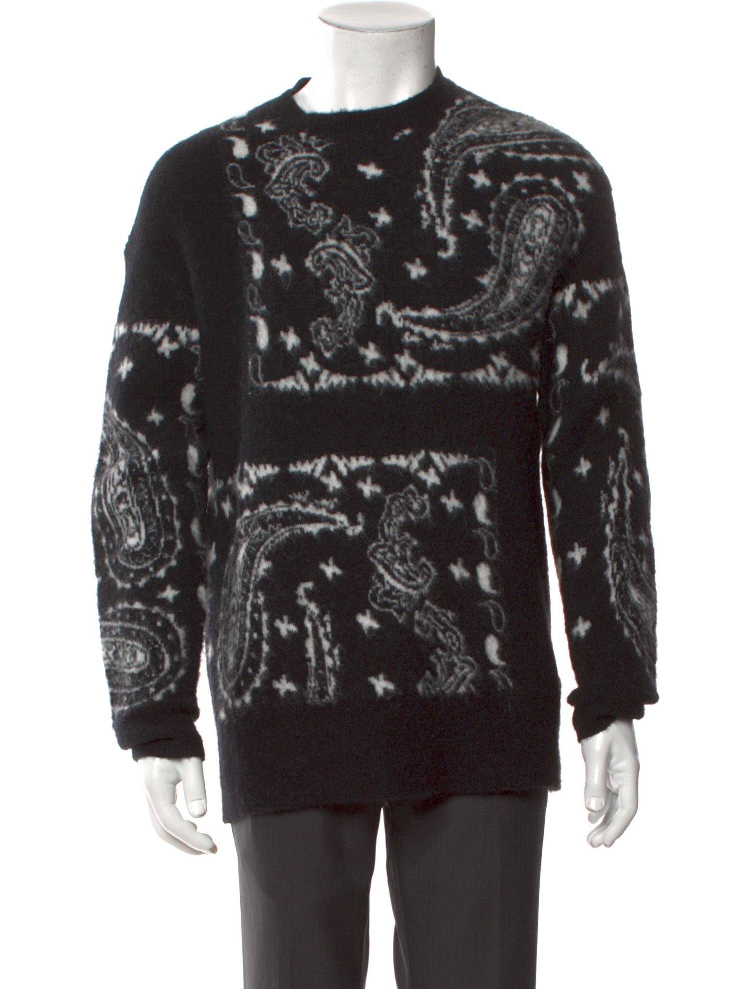 AllSaints Paisley Print Crew Neck Pullover