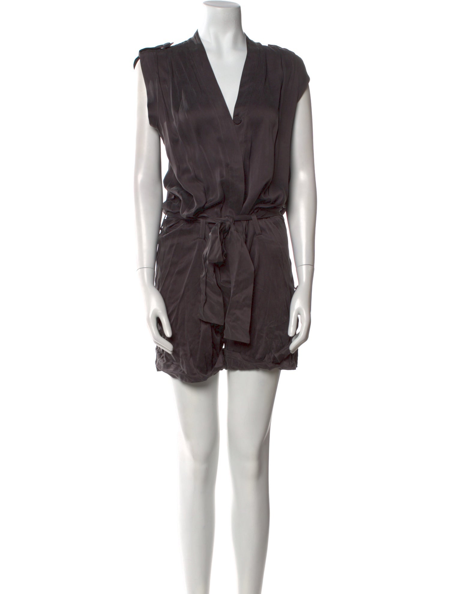 AllSaints Silk V-Neck Romper