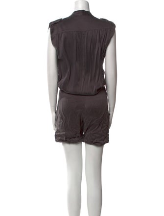 AllSaints Silk V-Neck Romper