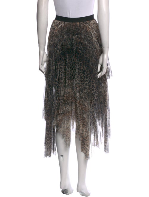 AllSaints Animal Print Midi Length Skirt