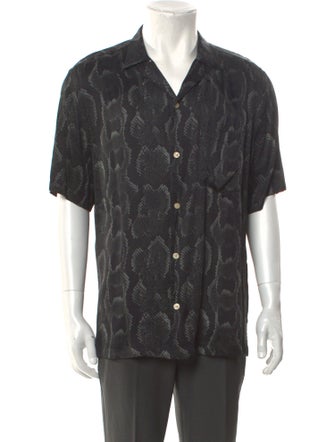 AllSaints Animal Print Short Sleeve Shirt