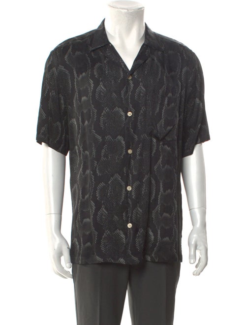 AllSaints Animal Print Short Sleeve Shirt
