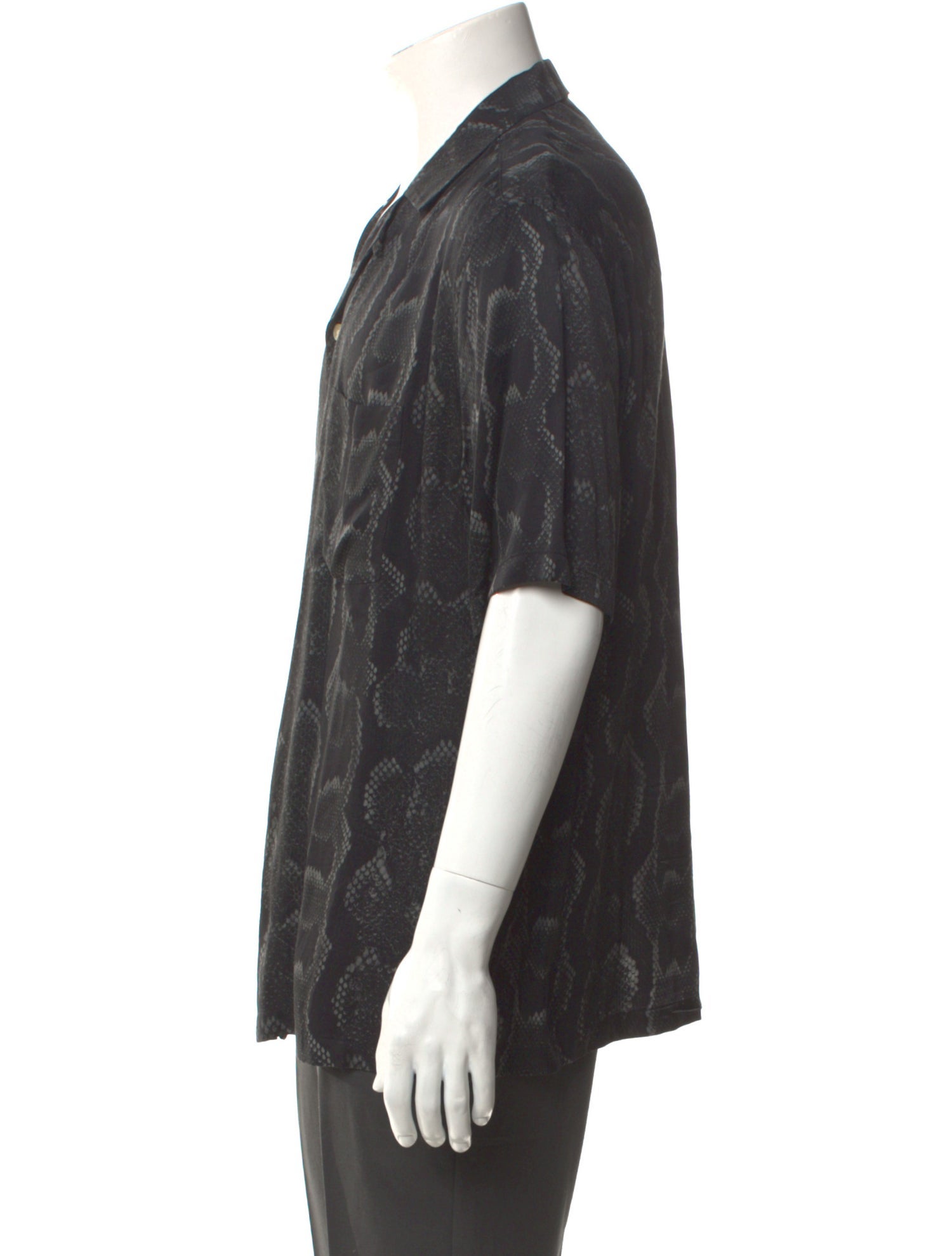 AllSaints Animal Print Short Sleeve Shirt