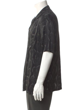 AllSaints Animal Print Short Sleeve Shirt