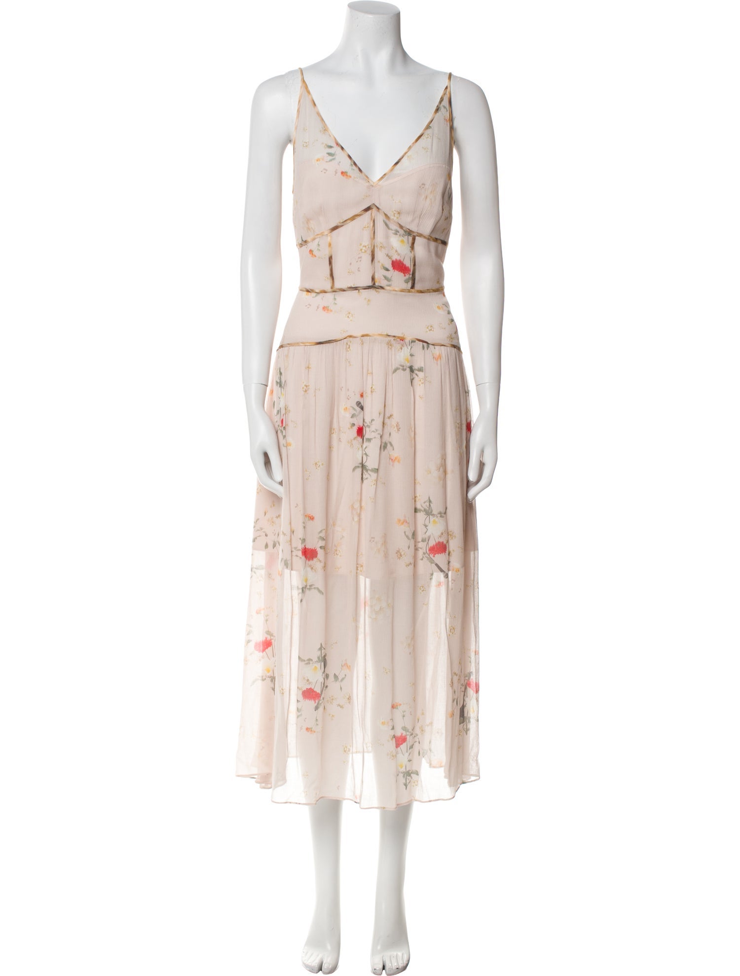 AllSaints Floral Print Long Dress w/ Tags