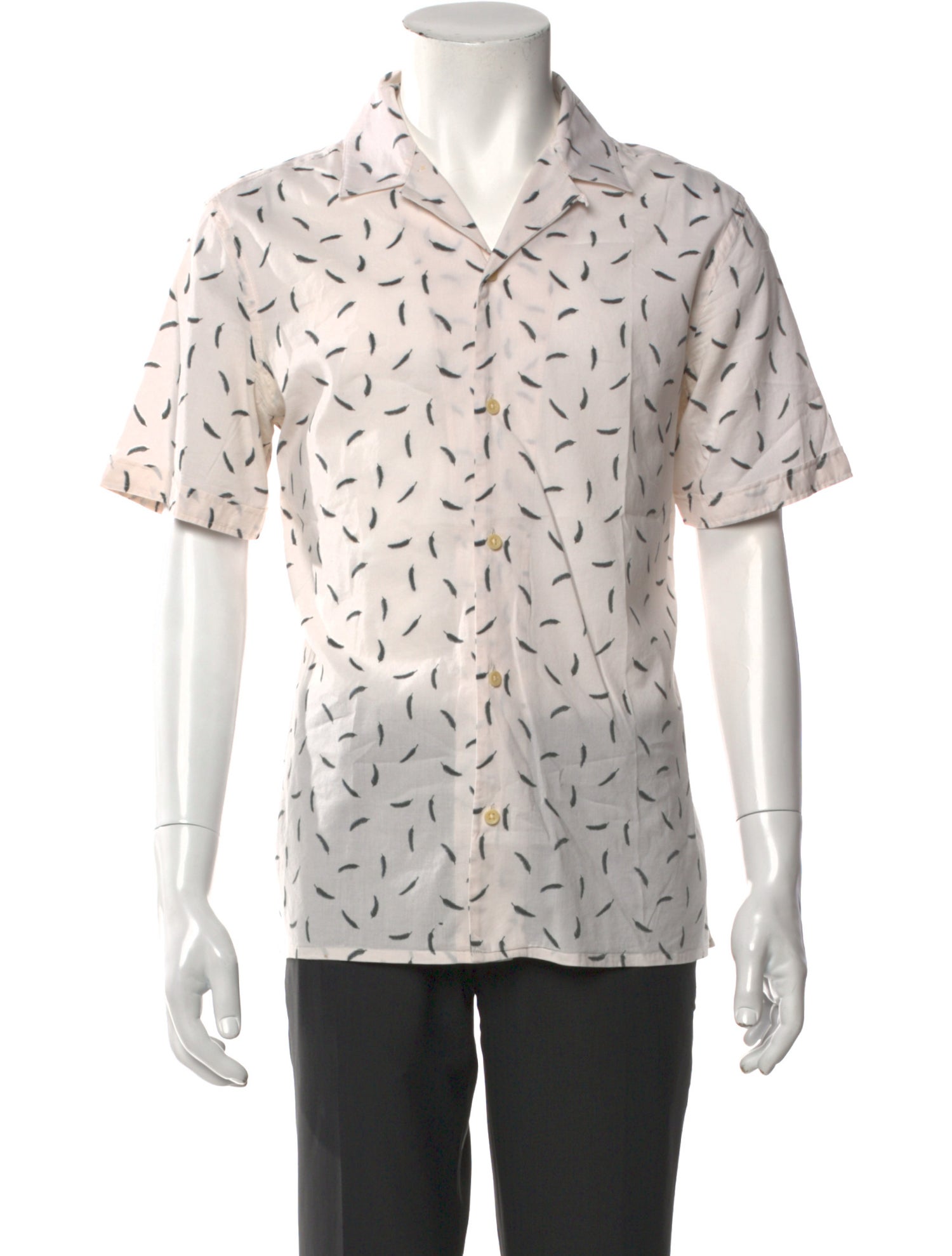 AllSaints Printed Short Sleeve Dress Shirt