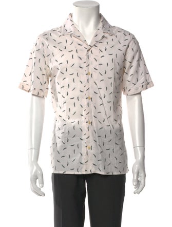 AllSaints Printed Short Sleeve Dress Shirt