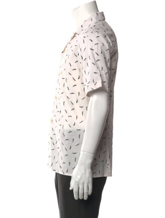 AllSaints Printed Short Sleeve Dress Shirt