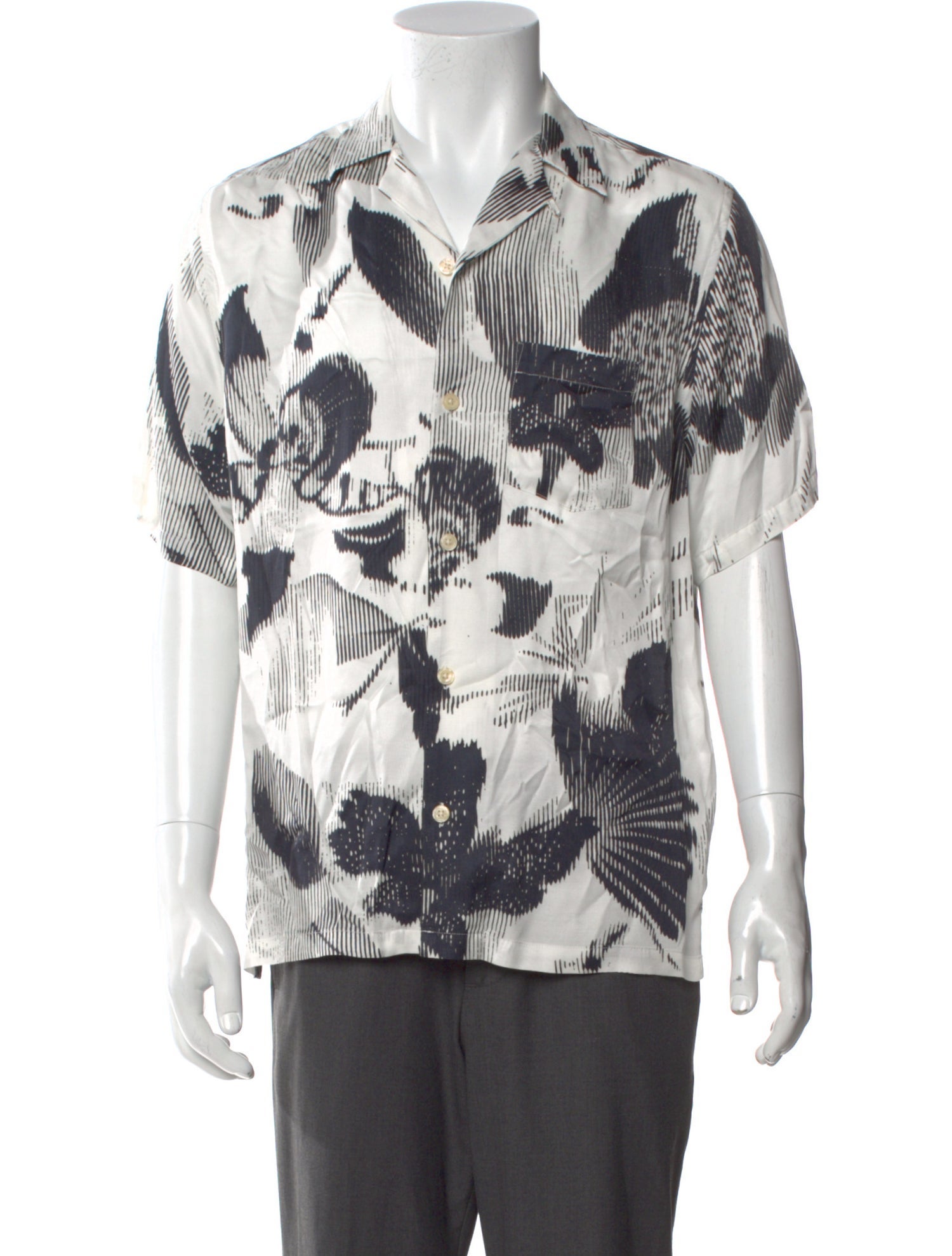 AllSaints Floral Print Short Sleeve Shirt