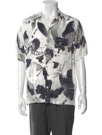 AllSaints Floral Print Short Sleeve Shirt
