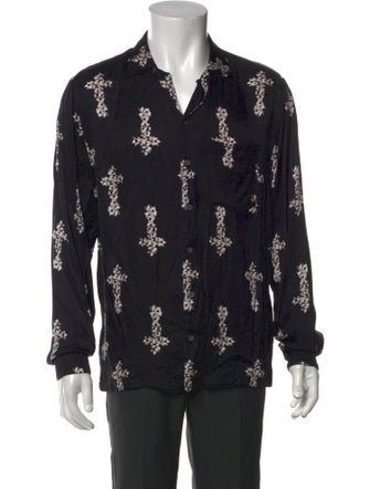 AllSaints Printed Long Sleeve Dress Shirt