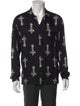 AllSaints Printed Long Sleeve Dress Shirt