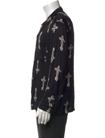 AllSaints Printed Long Sleeve Dress Shirt