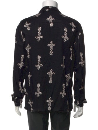 AllSaints Printed Long Sleeve Dress Shirt