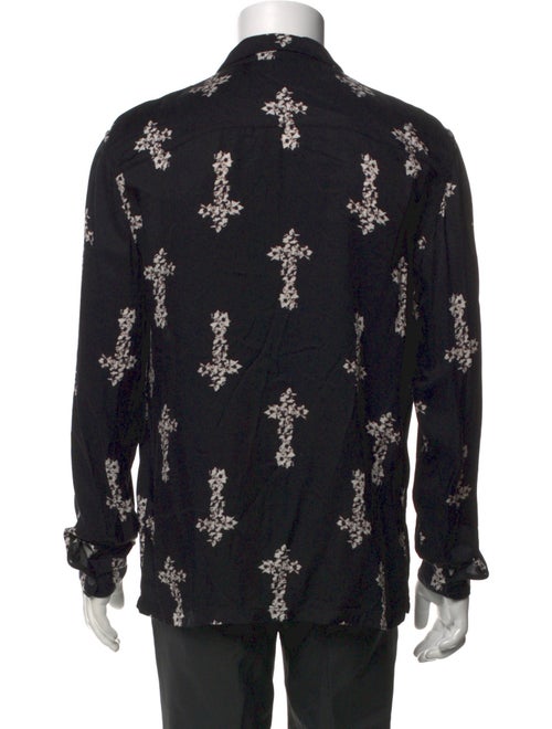 AllSaints Printed Long Sleeve Dress Shirt