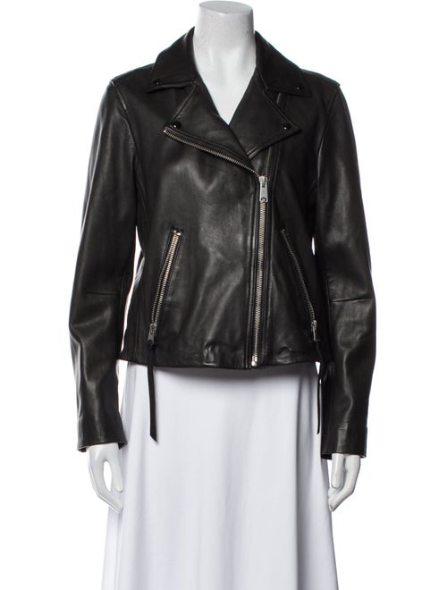 AllSaints Lamb Leather Biker Jacket