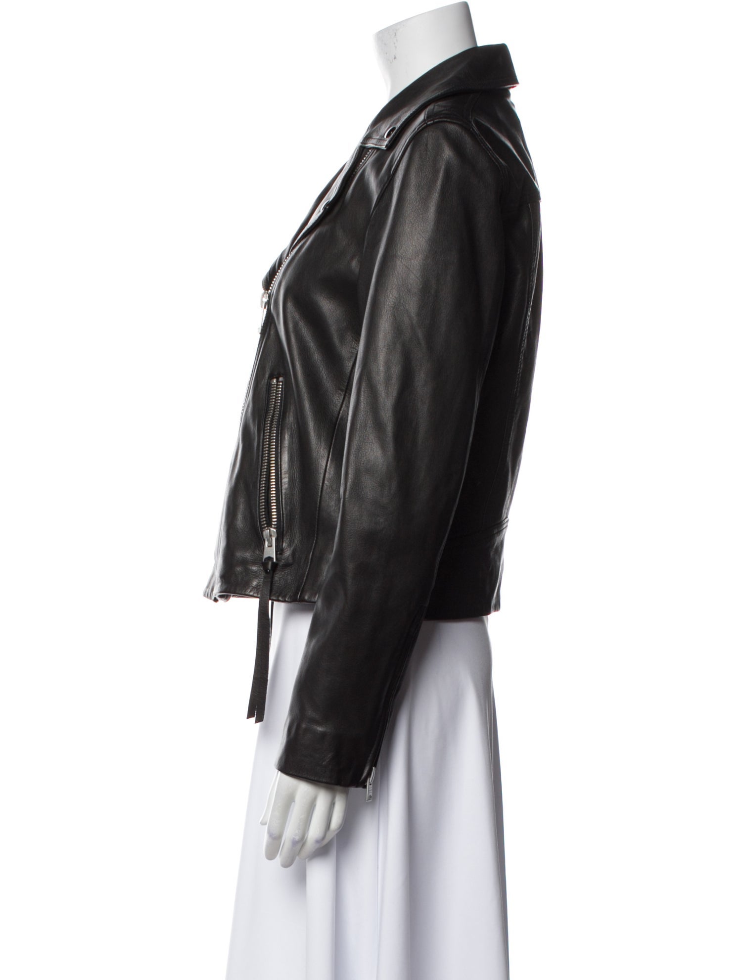AllSaints Lamb Leather Biker Jacket