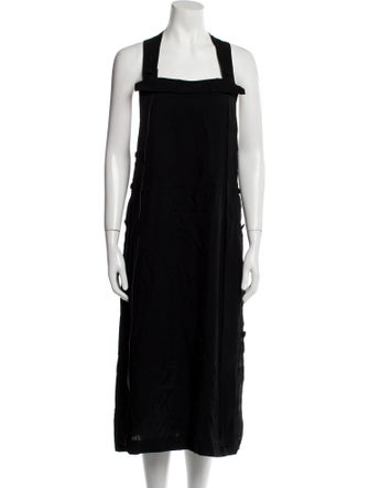 AllSaints Square Neckline Long Dress