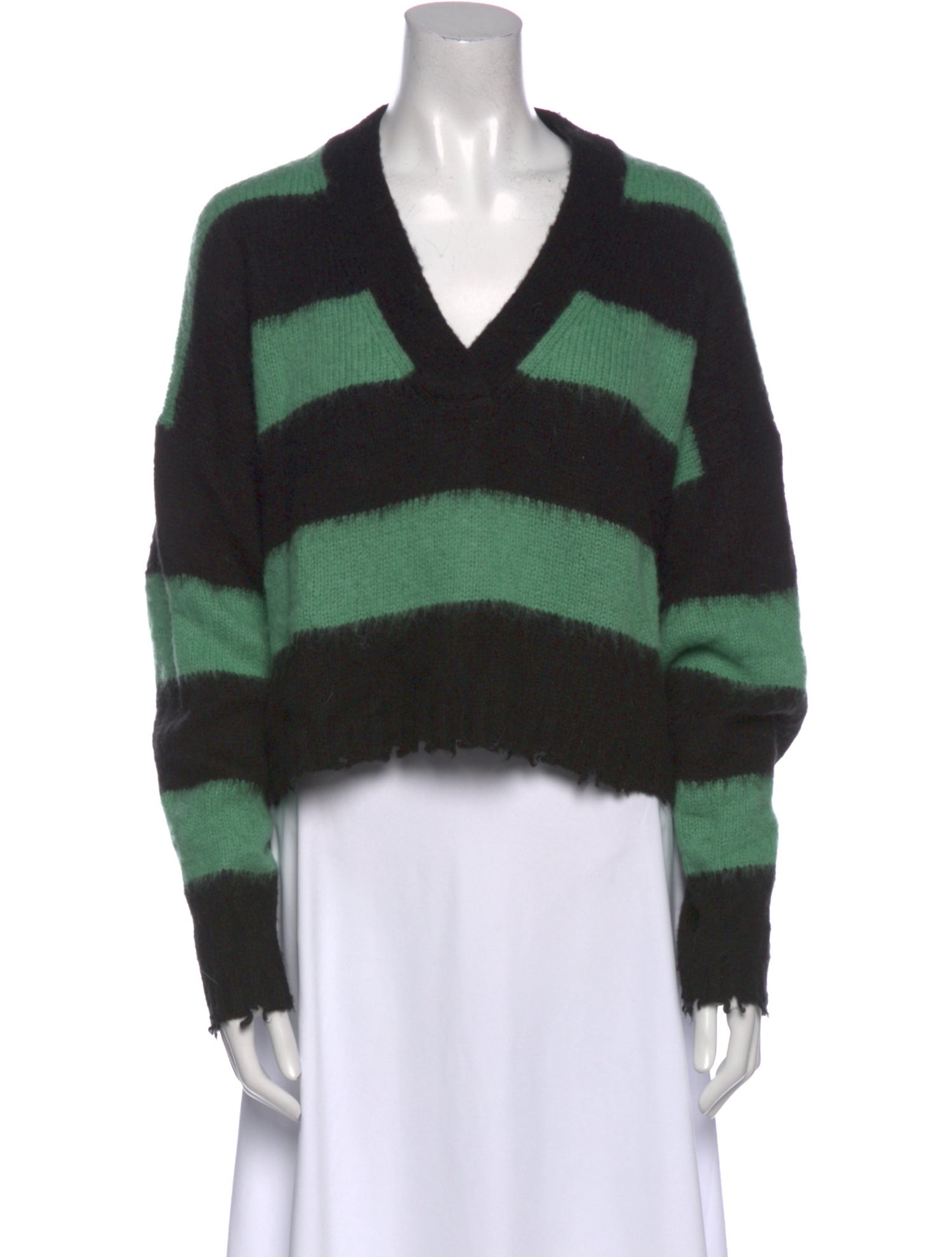 AllSaints Striped V-Neck Sweater