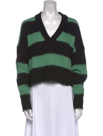 AllSaints Striped V-Neck Sweater