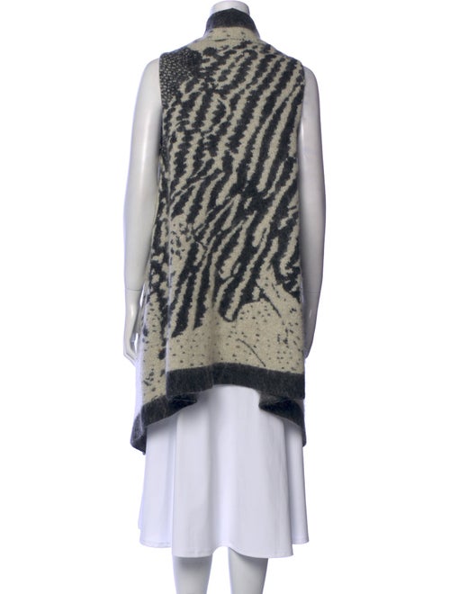 AllSaints Animal Print Open Front Sweater